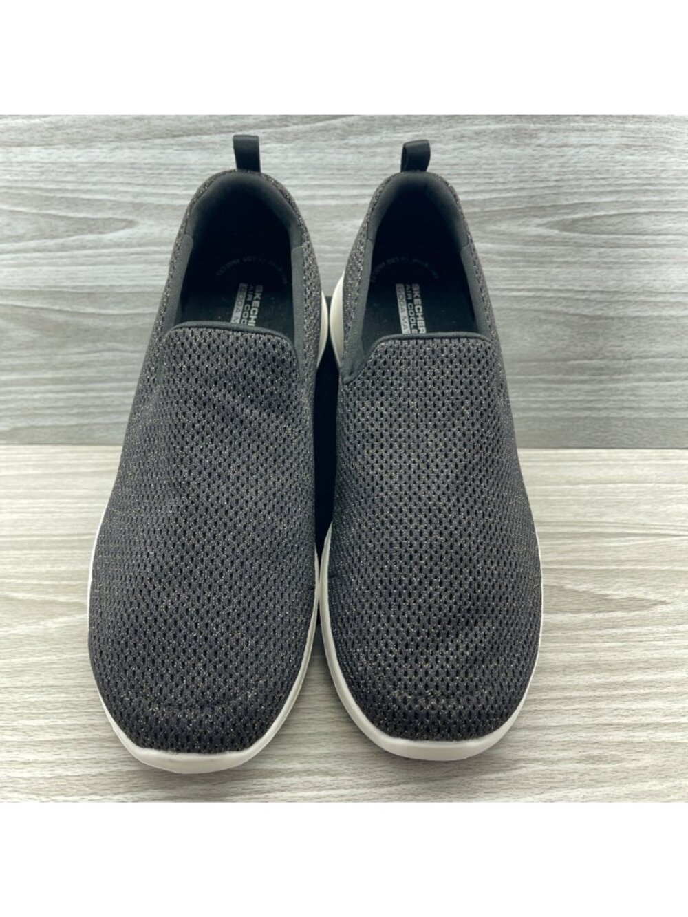 Skechers Go Walk Joy Womens Size 10 Slip-on Sneakers Black Gold Goga Mat 124090 - Picture 4 of 12